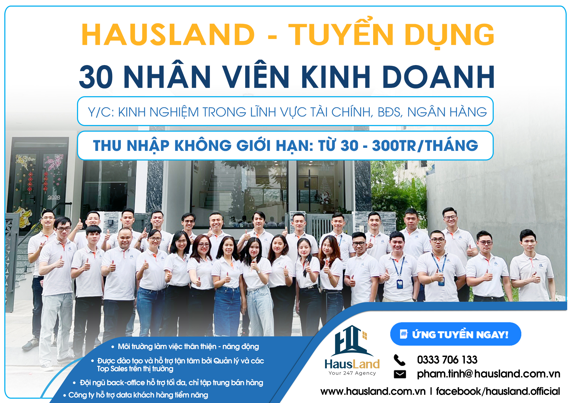 HausLand tuyển dụng nhân viên kinh doanh