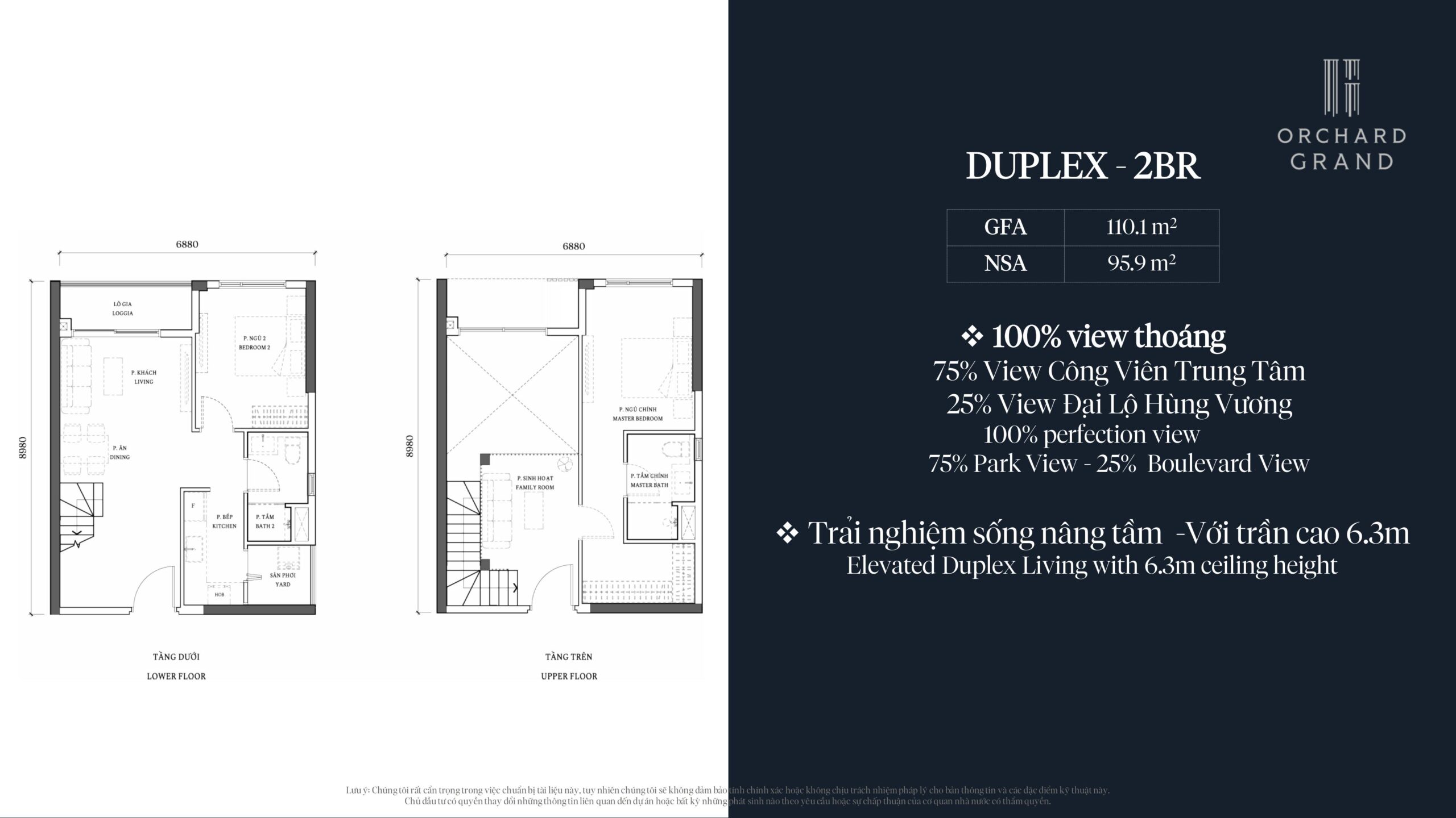 Layout Căn hộ Duplex @Orchard Grand