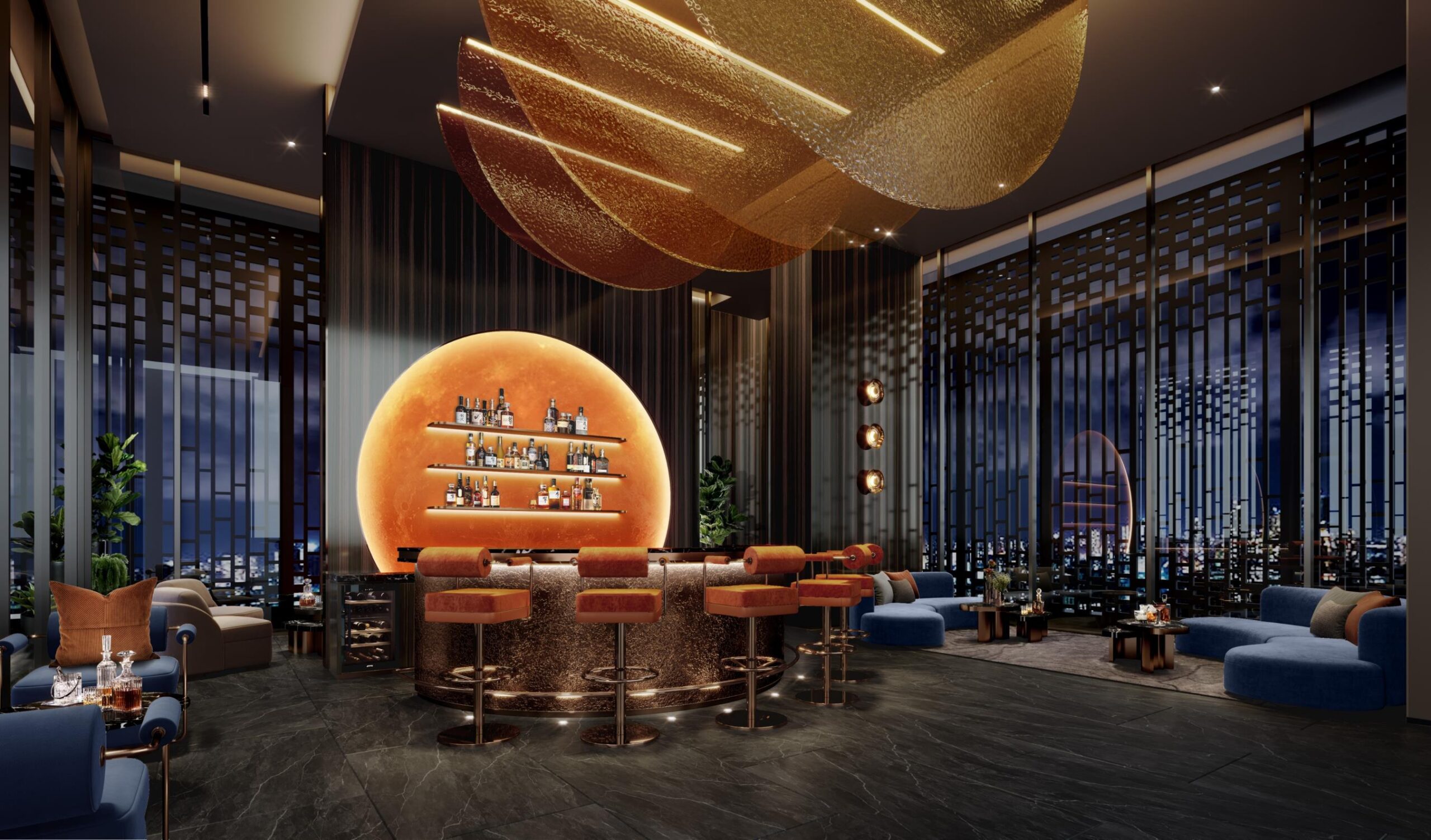 Sảnh rượu trên không Orchard Grand Bình Dương 