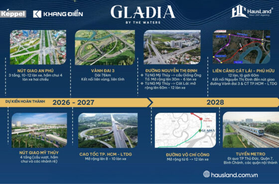 Hạ tầng Gladia by the Waters: Sức bật bất động sản từ loạt công trình nghìn tỷ