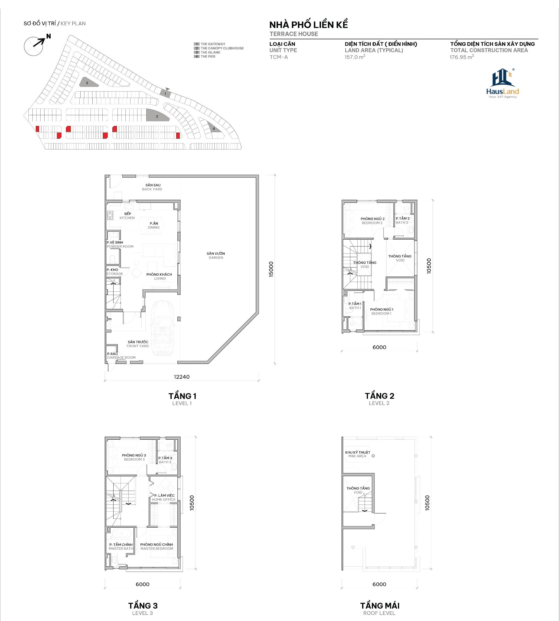 Layout 2 nhà phố The Orchard