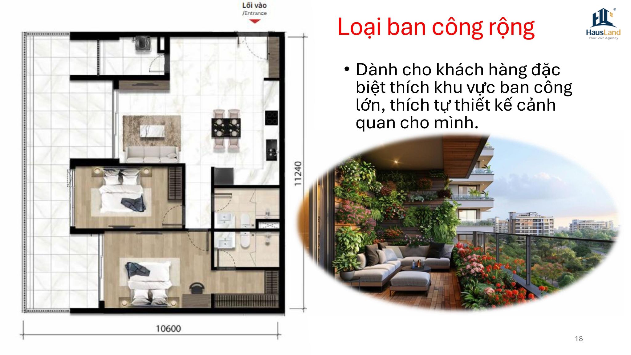 Layout căn hộ 2PN