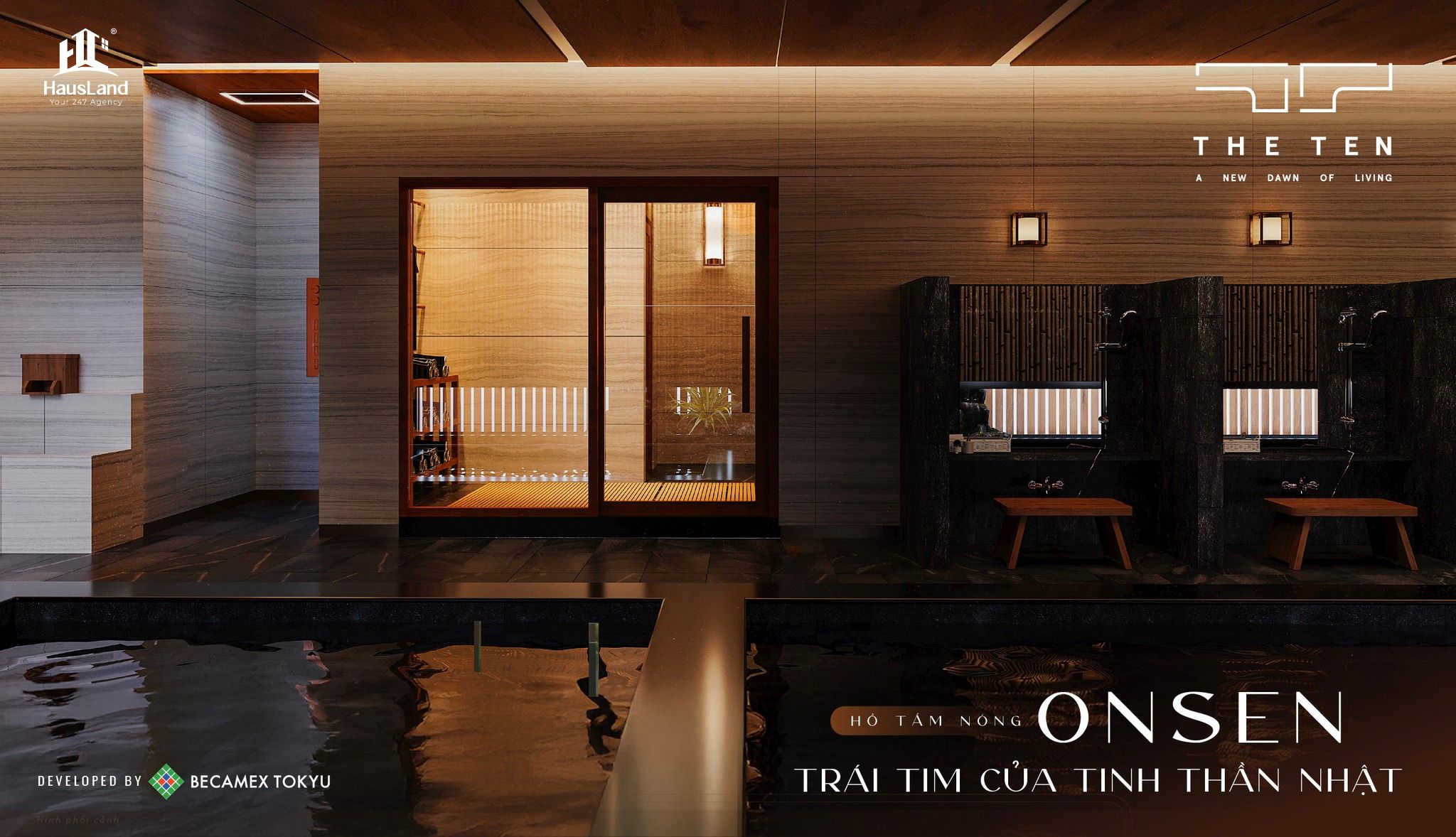 Onsen tại căn hộ Midori Park The TEN