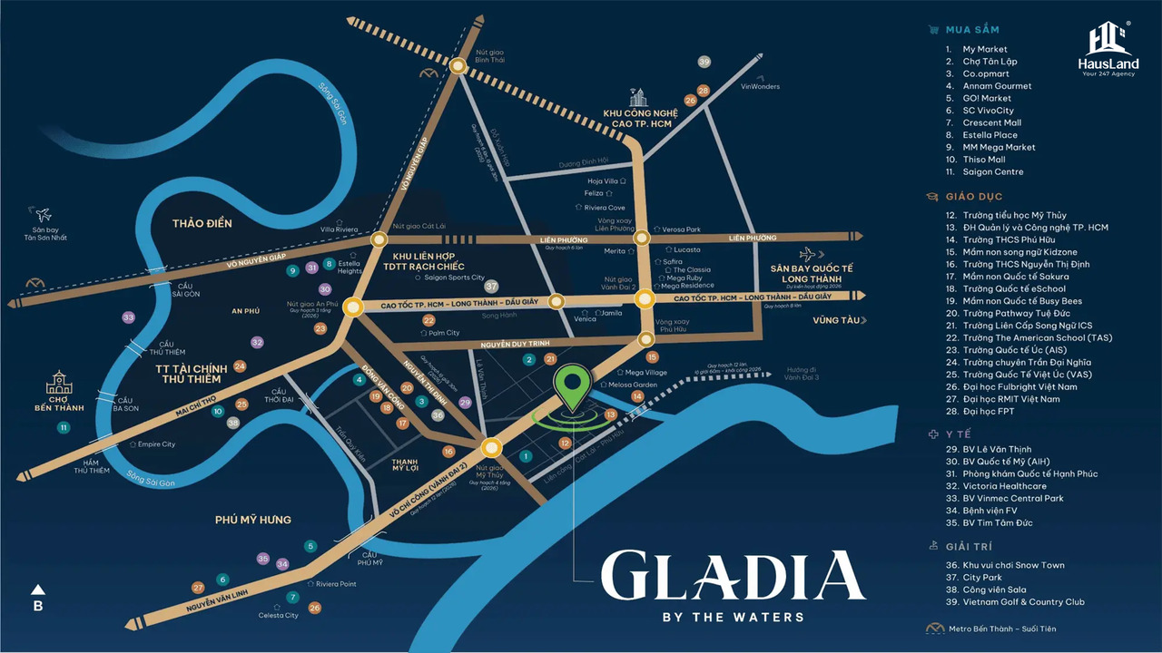 Biệt thự tứ lập Gladia by The Waters: Tinh tuyển độc bản
