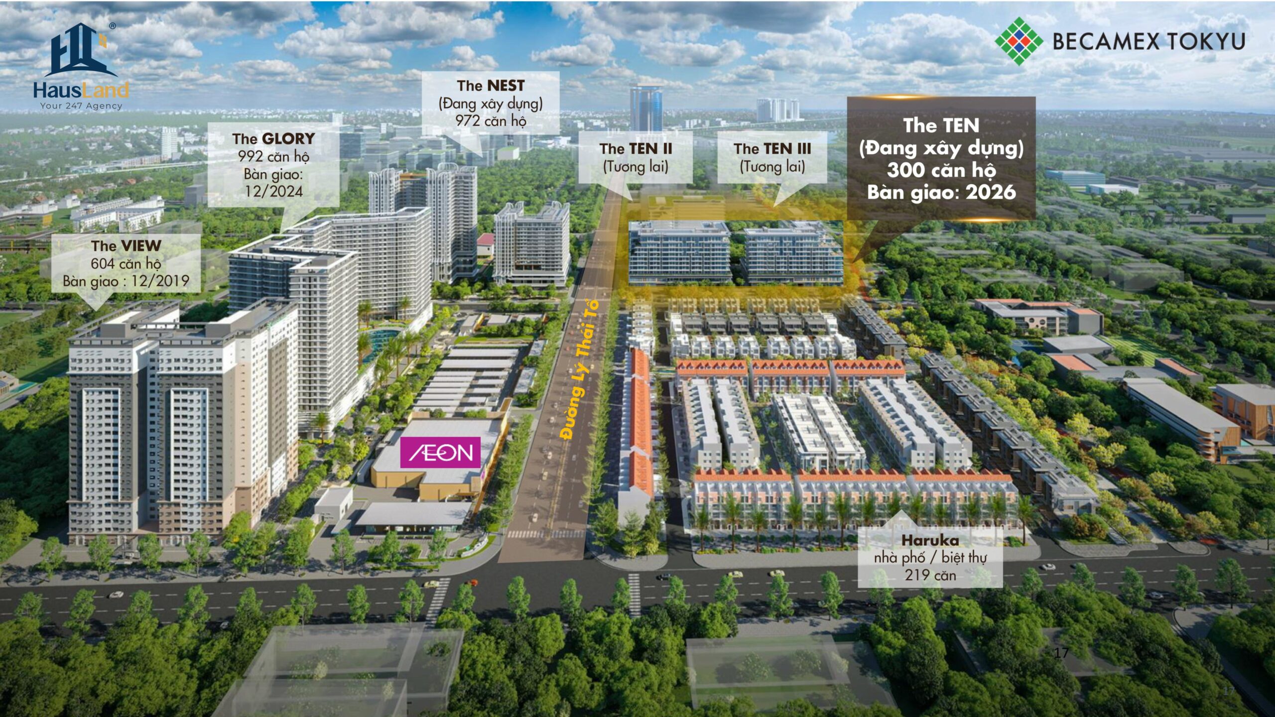 Vị trí chiến lược Midoripark The TEN