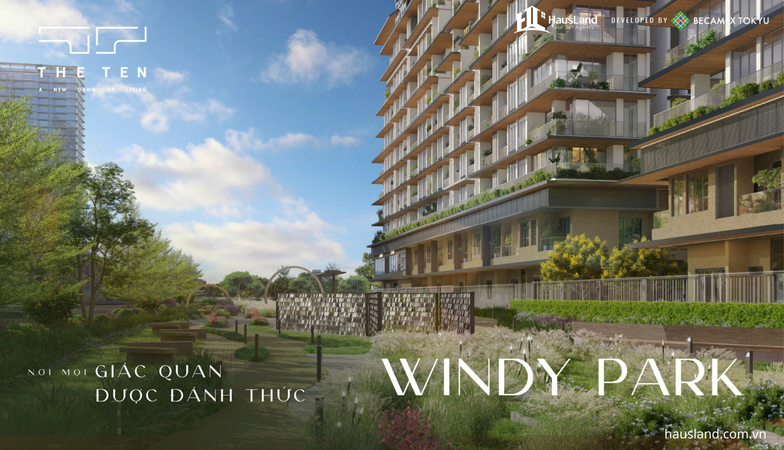 40% diện tích Midori Park The TEN được phủ Xanh