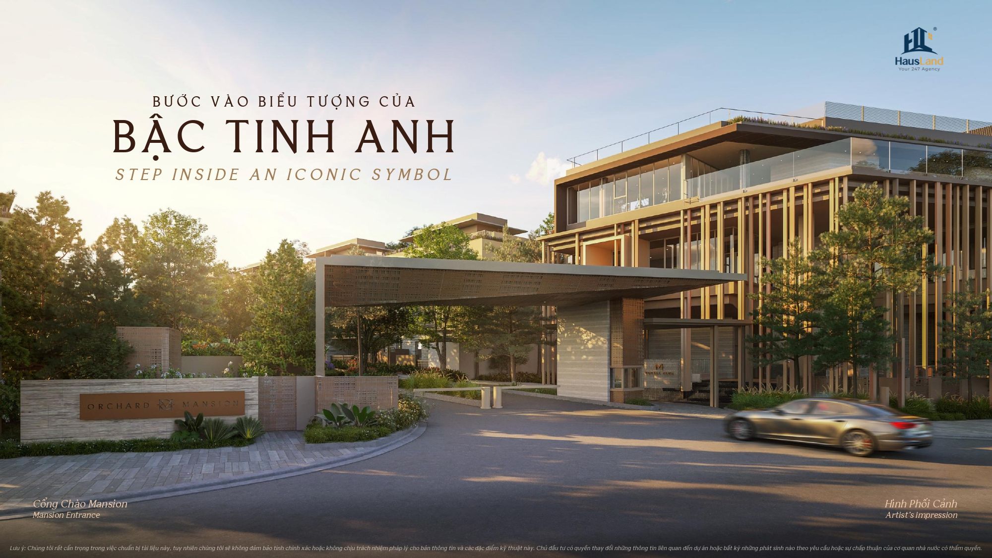 Mansion Club nằm ngay cổng chào Orchard Mansion