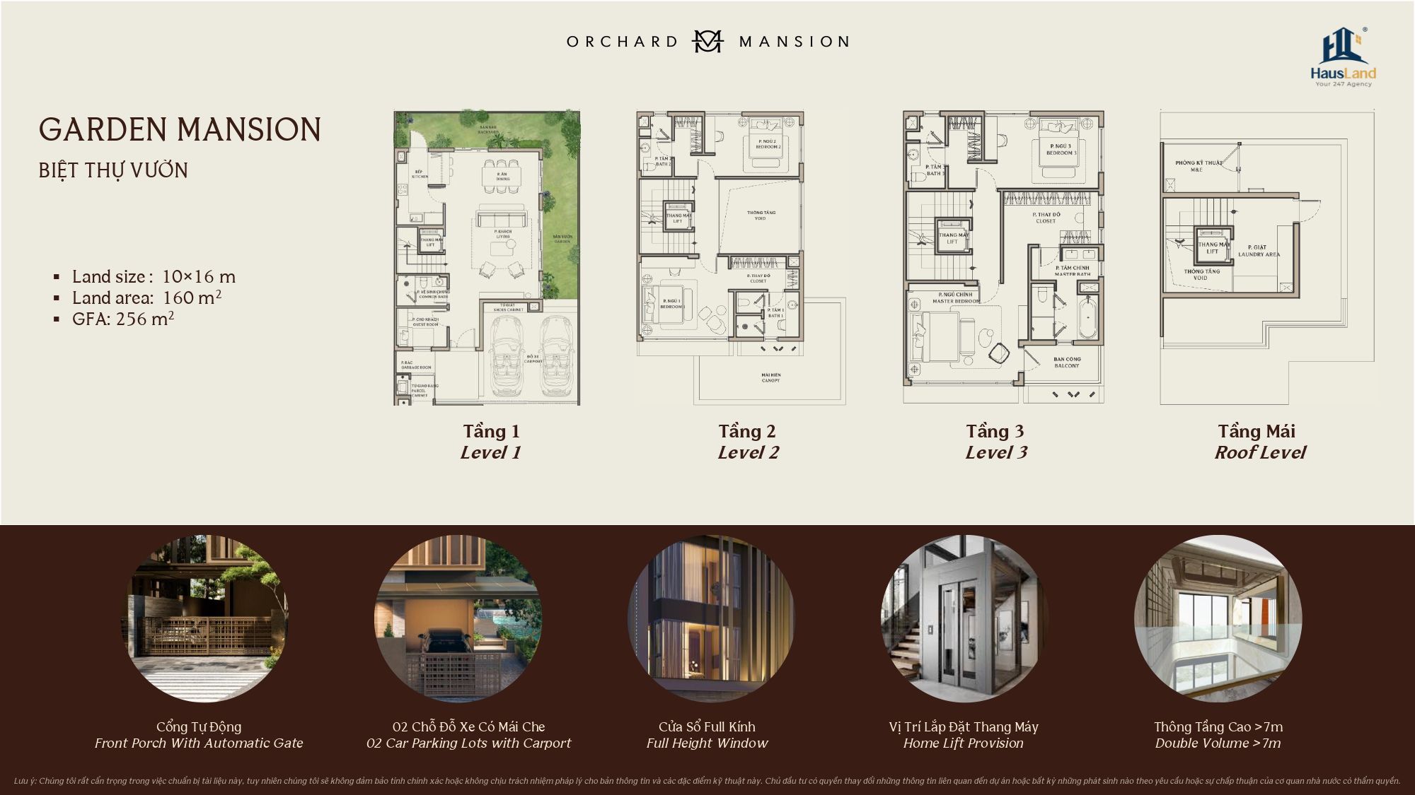 Layout Biệt thự vườn Orchard Mansion