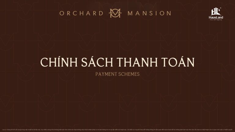 Cập nhật chính sách thanh toán - Orchard Mansion