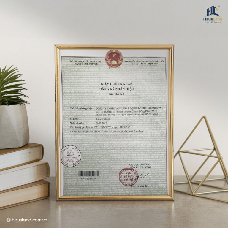 HausLand được cấp Giấy chứng nhận đăng ký nhãn hiệu số 559124
