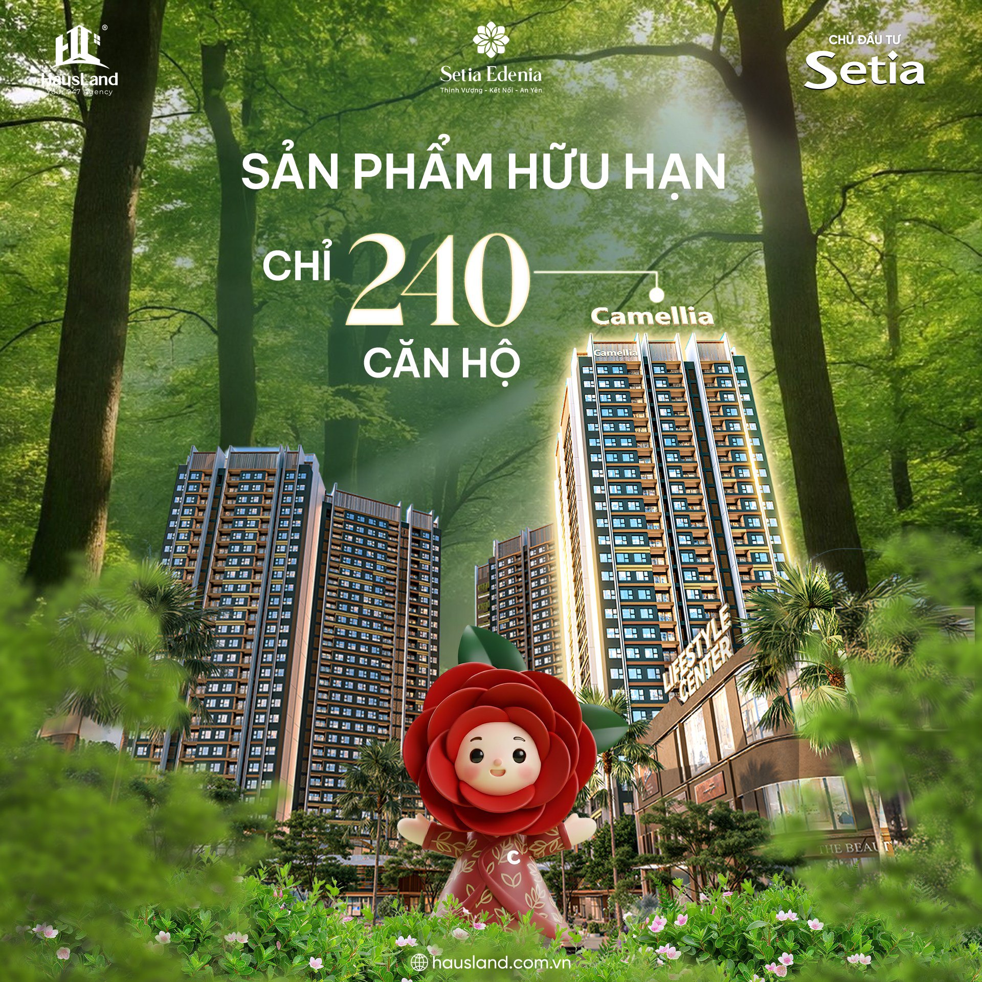 Chính thức mở bán Tháp C Setia Edenia - Camellia 6 Quy mô Tháp C - Camellia