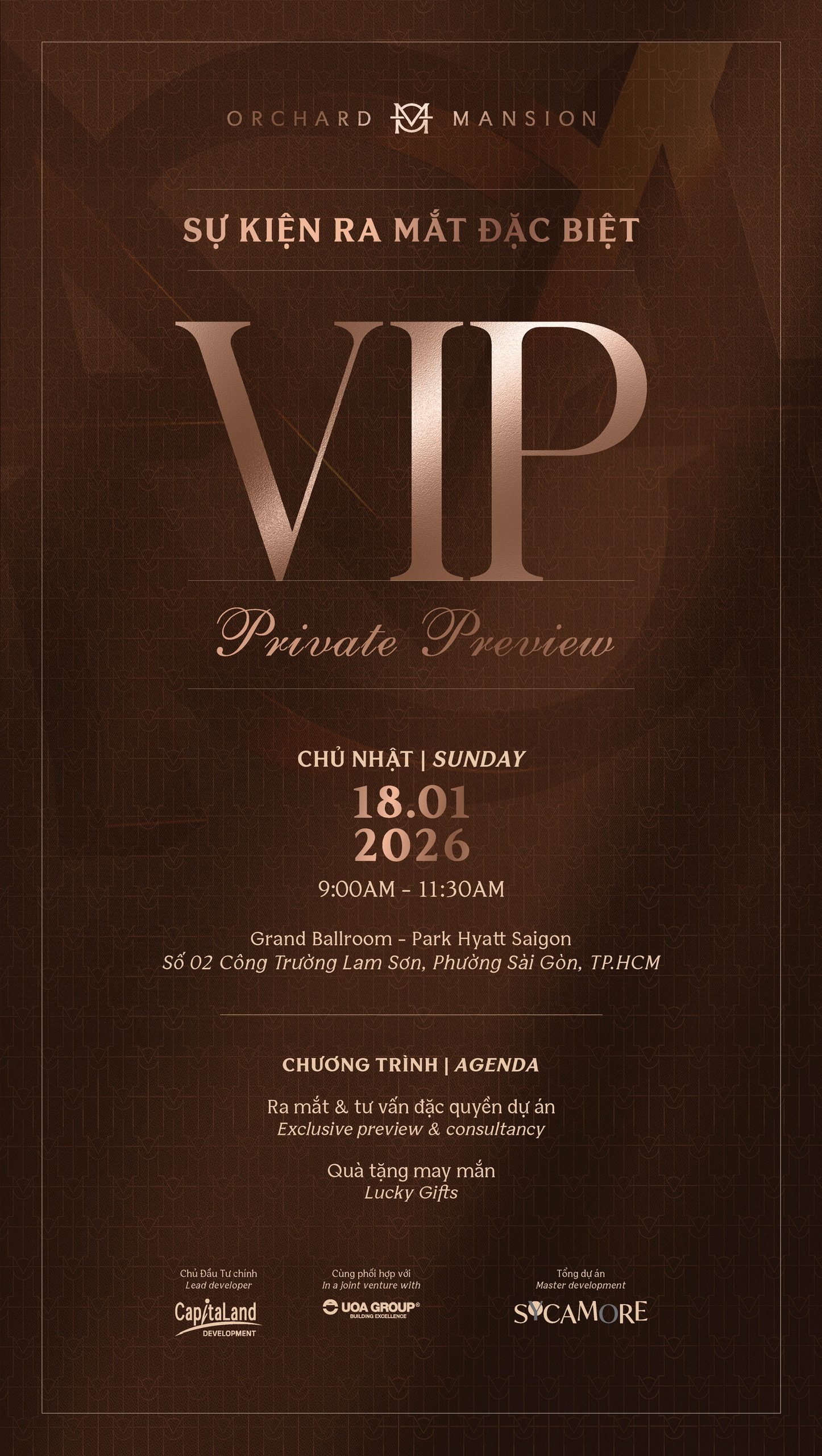 Sự kiện ra mắt đặc biệt Orchard Mansion – Vip Private Preview 18/01/2026 2 Sự kiện ra mắt đặc biệt Orchard Mansion – Vip Private Preview