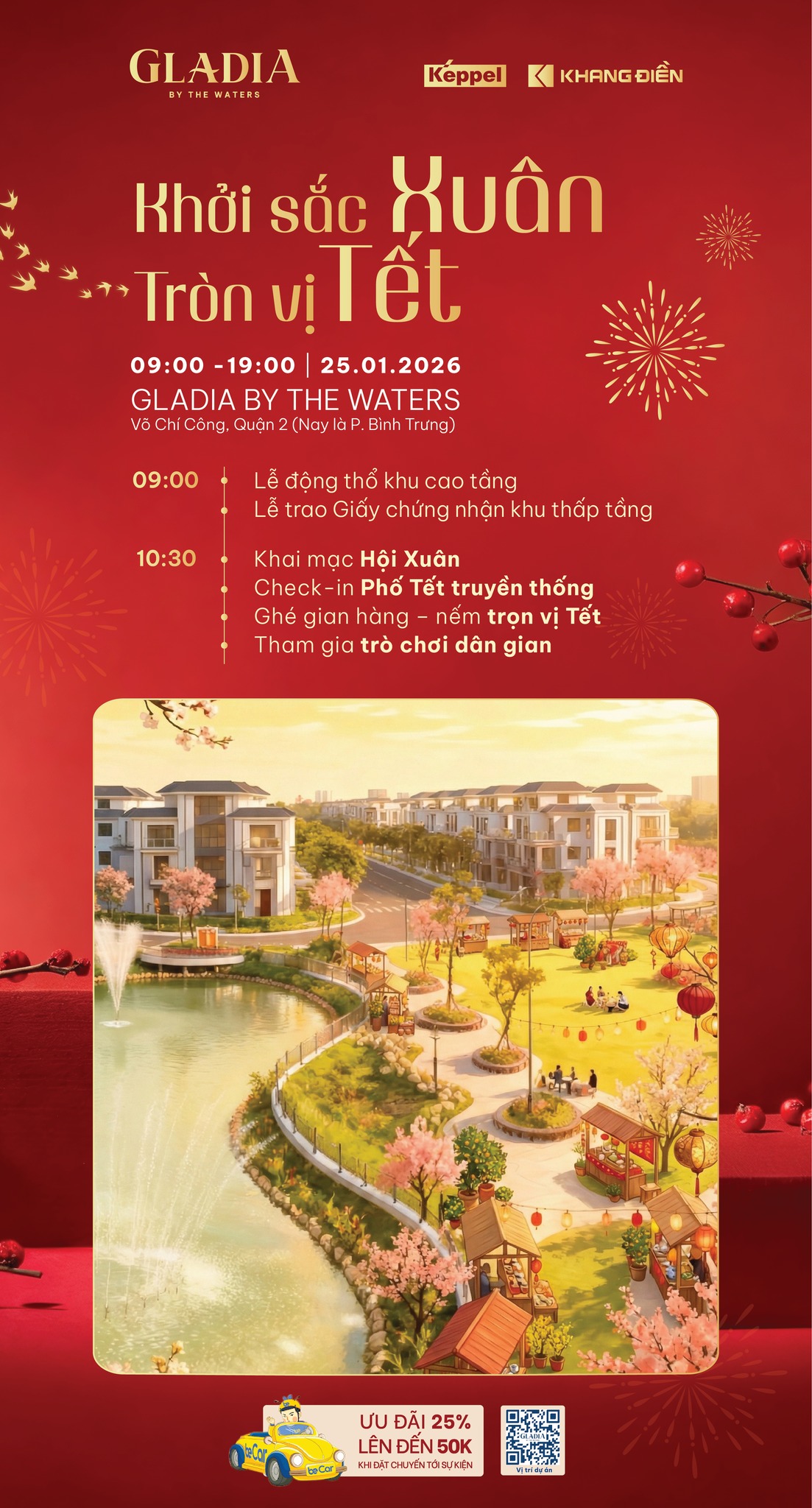 Lễ động thổ Khu cao tầng & Lễ hội "Khởi sắc xuân, trọn vị Tết 2026" tại Gladia by the Waters 2 Sự kiện 25.01.2026 tại Gladia by the Waters
