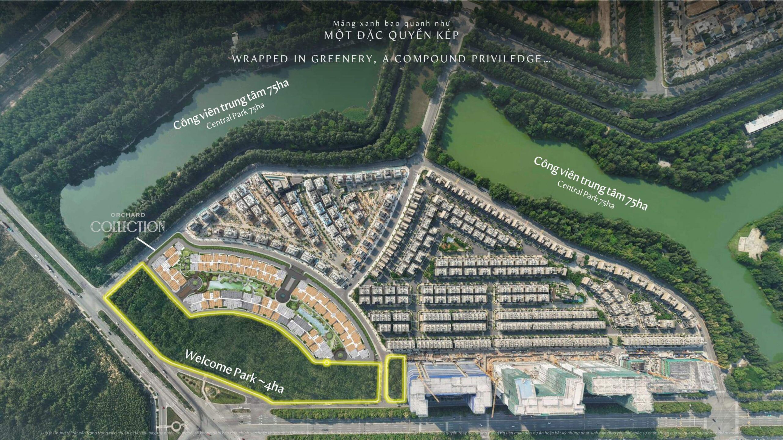 Tiện ích Orchard Collection: Chuẩn sống tinh chỉnh với 168 đặc quyền đẳng cấp 9 Orchard Collection có vị trí sát cạnh Welcome Park 4 ha