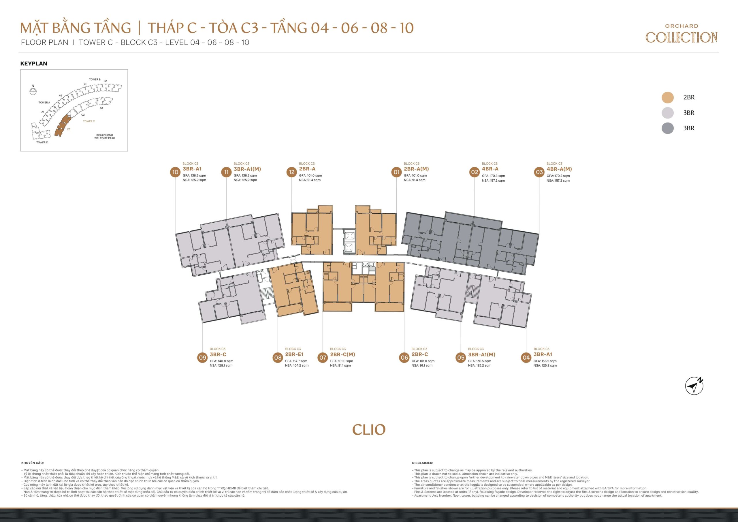 Orchard Collection 34 Orchard Collection - Mặt bằng tầng - Tháp C - 5