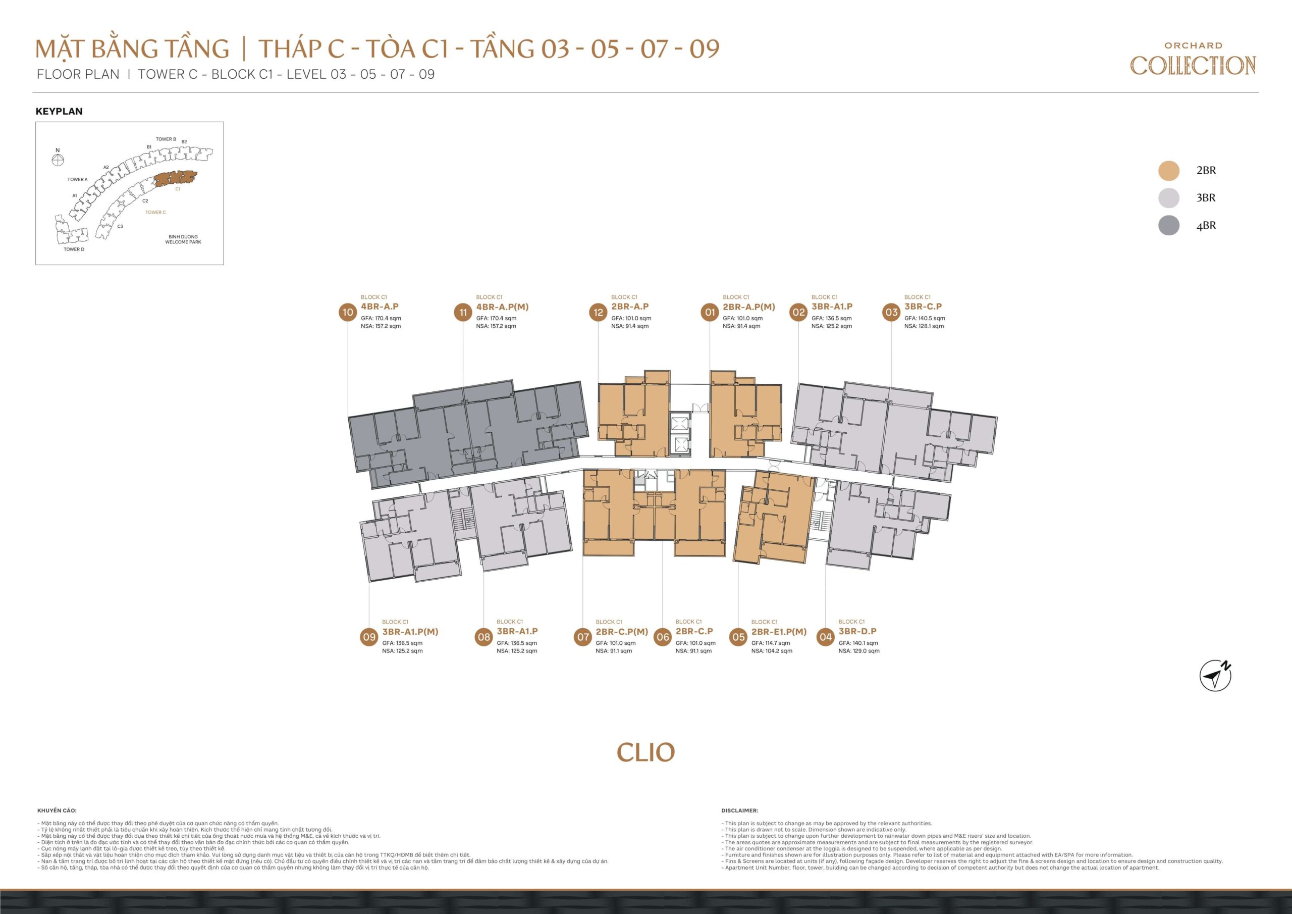 Orchard Collection 35 Orchard Collection - Mặt bằng tầng - Tháp C