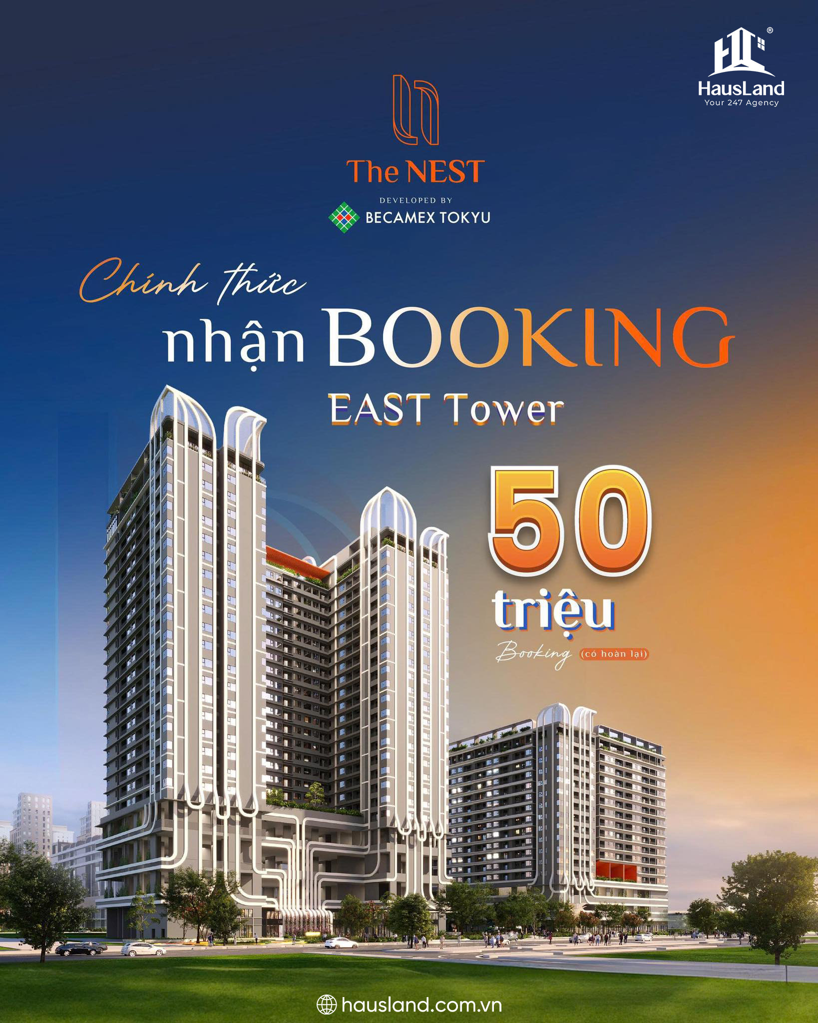 Becamex Tokyu ra mắt The NEST: Thu hút 1500 khách hàng tại Sự kiện 15 EAST Tower chính thức mở Booking