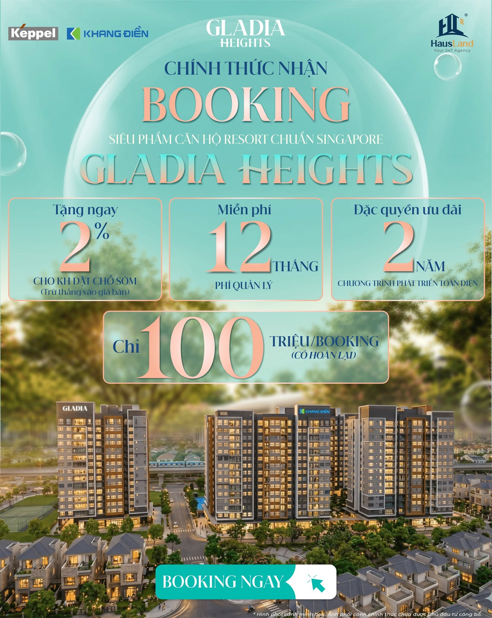 Chính sách thanh toán Gladia Heights: Cú hích tài chính tại tâm điểm Khu Đông 8 Các chiết khấu dự án Gladia Heights giai đoạn đầu