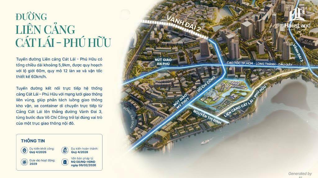 Vị trí Gladia Heights | Đón đầu hạ tầng tỷ đô 2026 - 2027 5 Liên cảng Cát Lái - Phú Hữu