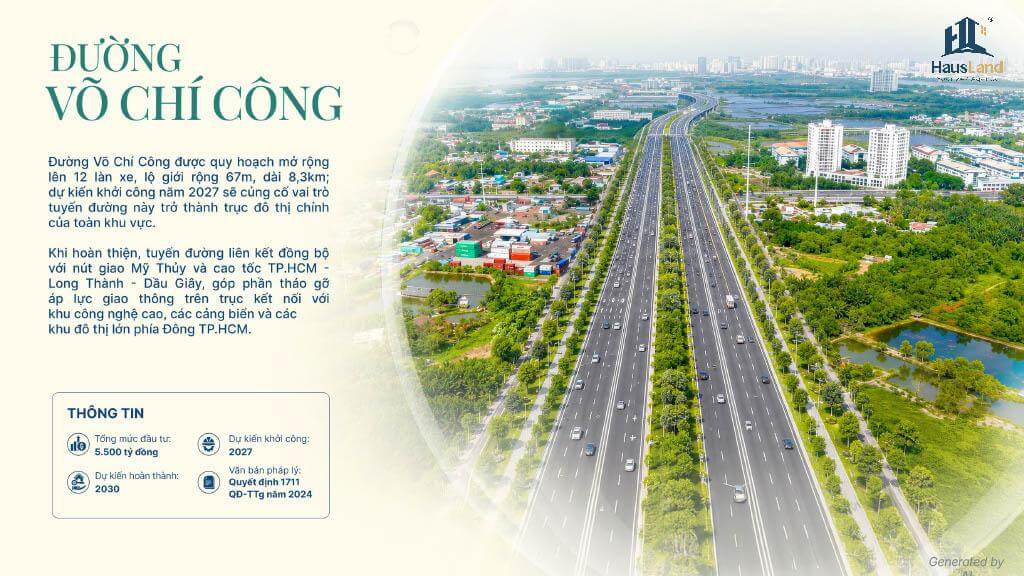 Vị trí Gladia Heights | Đón đầu hạ tầng tỷ đô 2026 - 2027 3 Quy hoạch mở rộng tuyến đường Võ Chí Công
