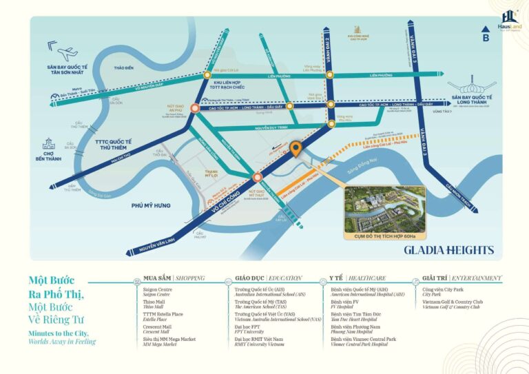 Vị trí Gladia Heights - Kết nối thuân tiện