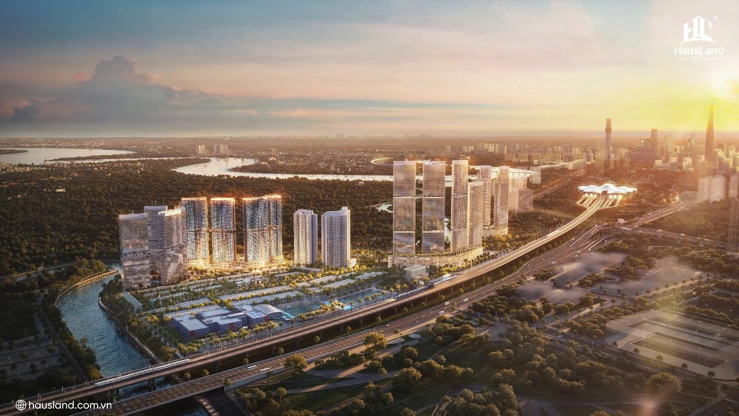 Palm River: Phân khu Căn hộ cao cấp giữa lòng Đô thị nghỉ dưỡng Palm City 5 Tổng thể khu đô thị Palm City
