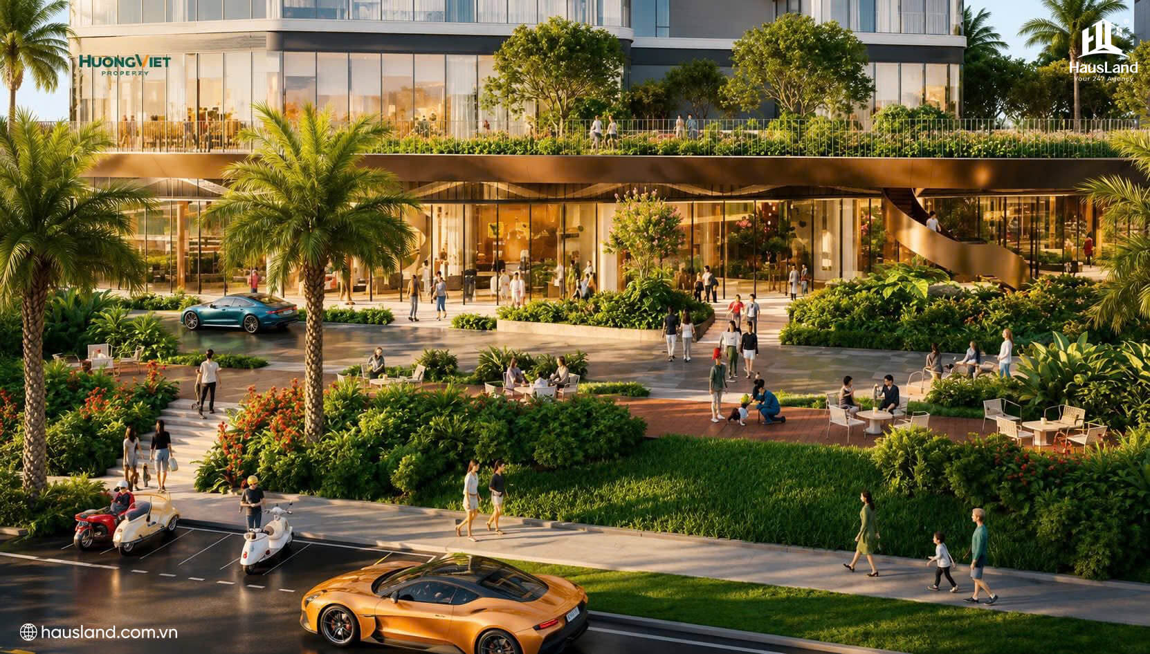 Palm River: Phân khu Căn hộ cao cấp giữa lòng Đô thị nghỉ dưỡng Palm City 10 Hình ảnh phối cảnh cảnh quan dự án