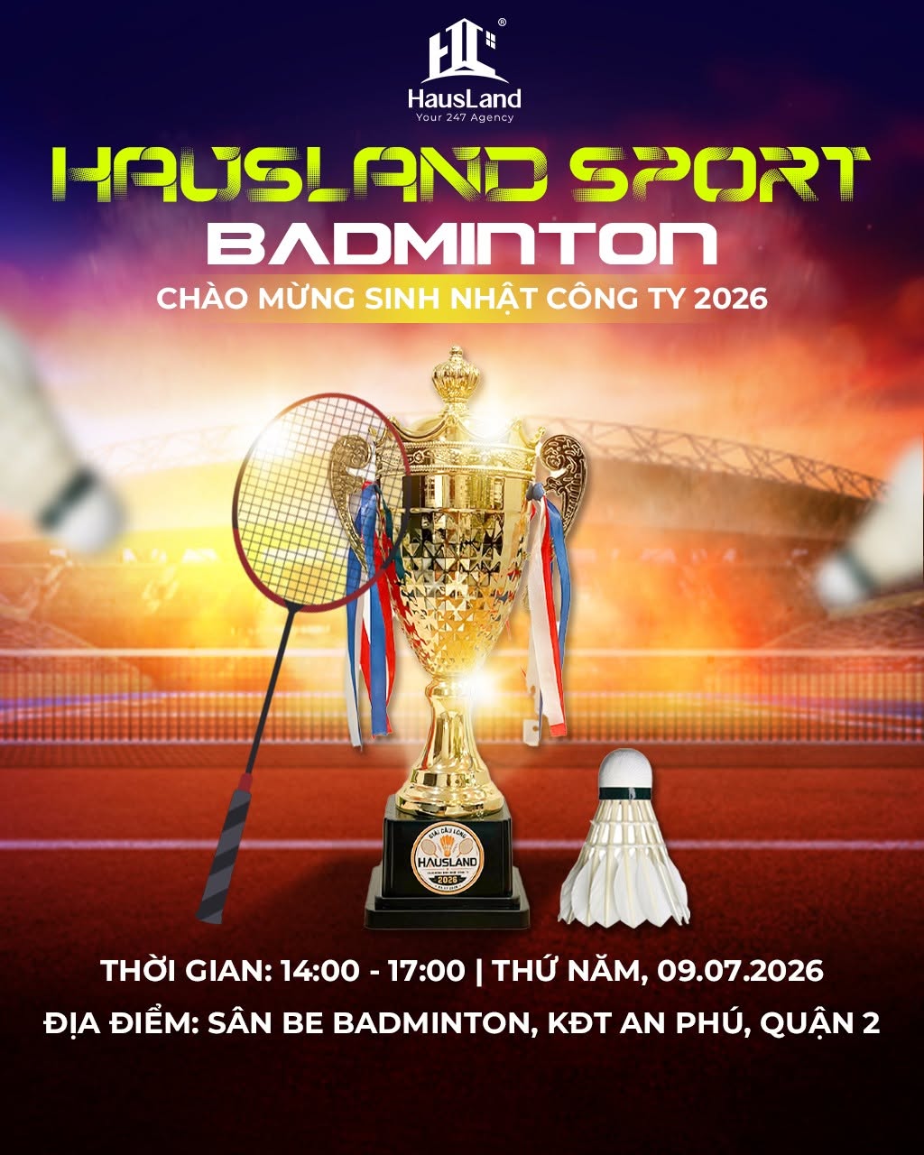 HausLand nhìn lại hành trình 06 năm phát triển: Gắn kết nội lực – Bứt phá thành công 5 Giải cầu lông HausLand 2026
