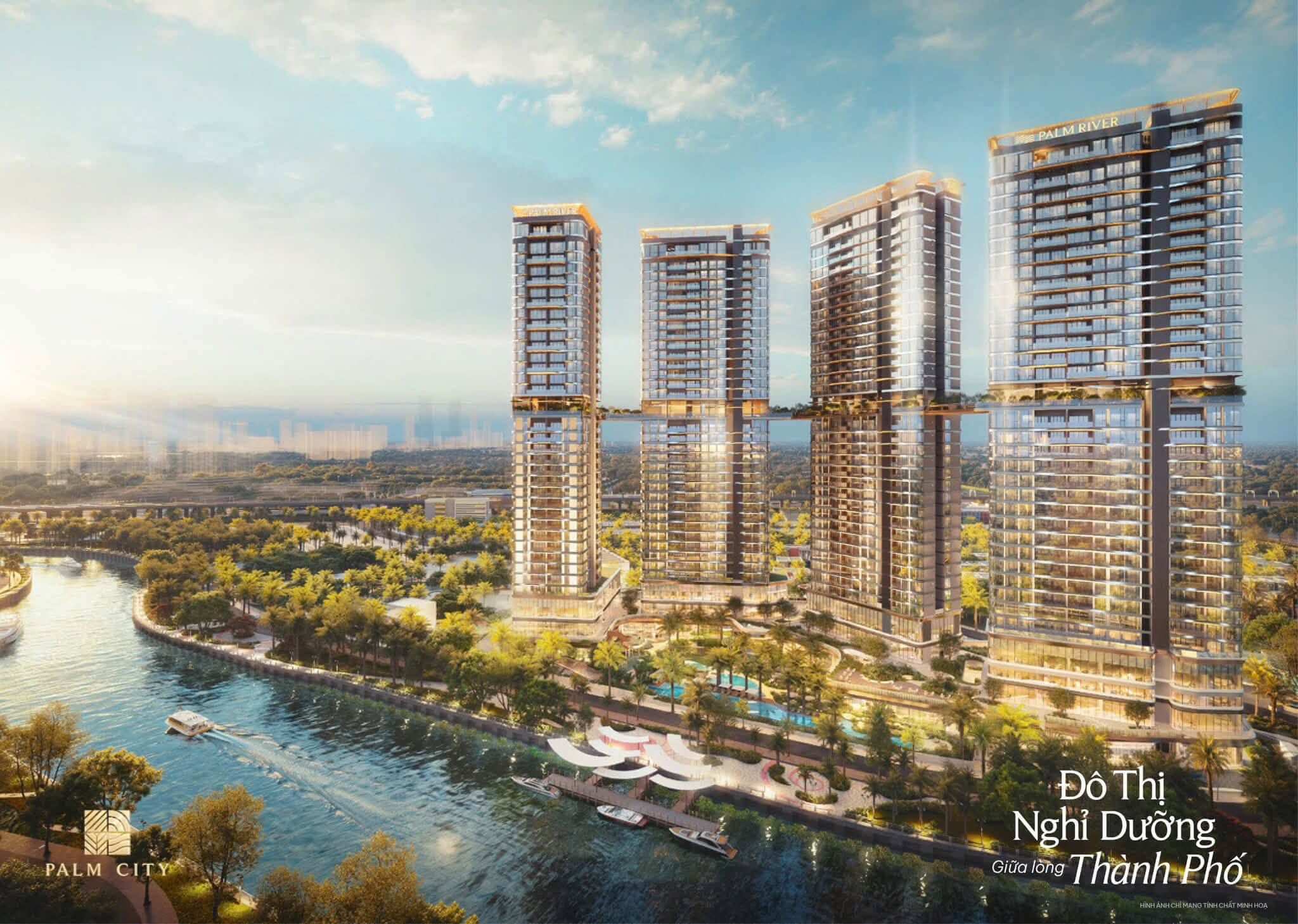 Palm River: Phân khu Căn hộ cao cấp giữa lòng Đô thị nghỉ dưỡng Palm City 14 Hình ảnh phối cảnh dự án Palm River