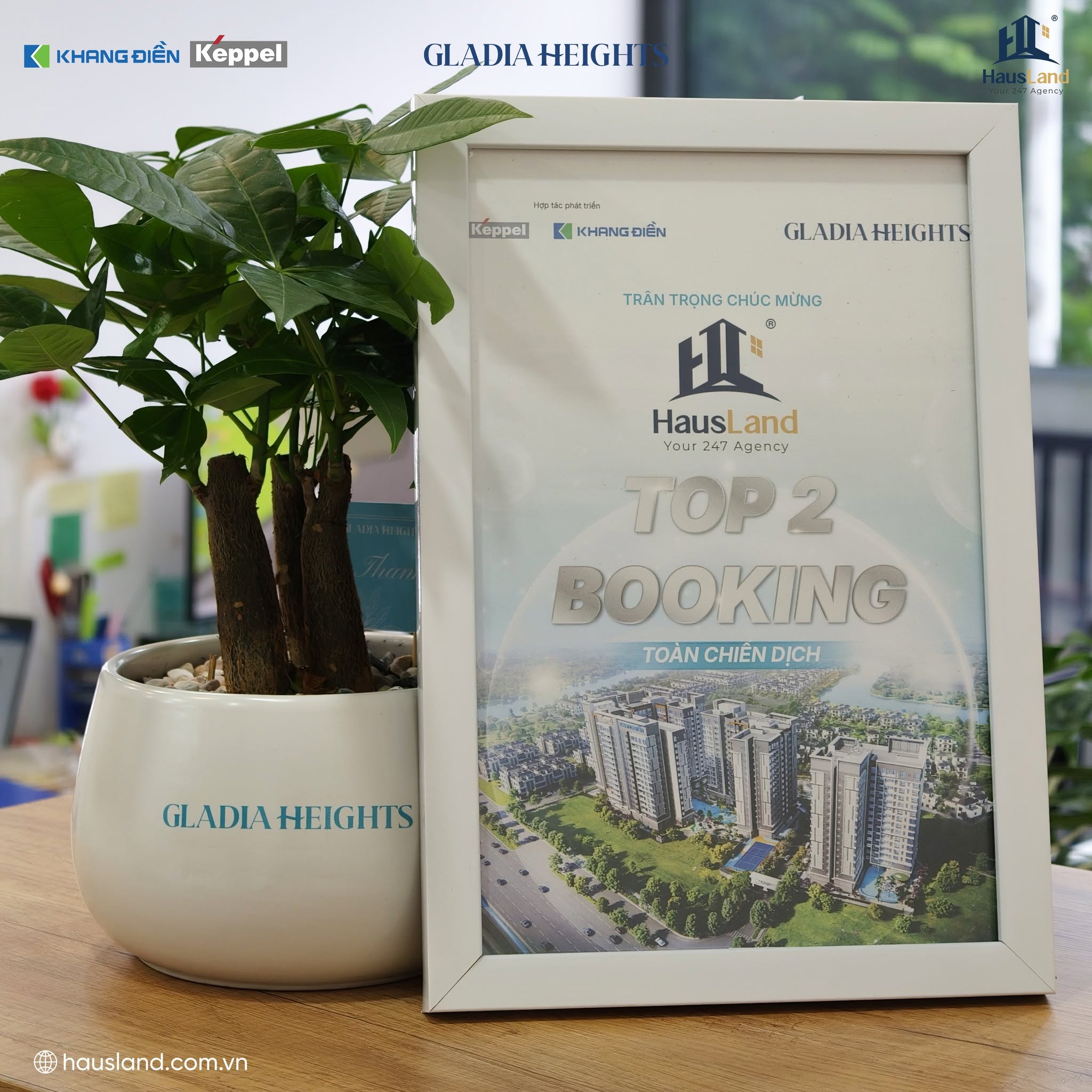 Bùng nổ ưu đãi đặc quyền trong ngày mở bán Gladia Heights 01.08.2026 9 HausLand vinh dự đạt Top 2 booking toàn chiến dịch Gladia Heights