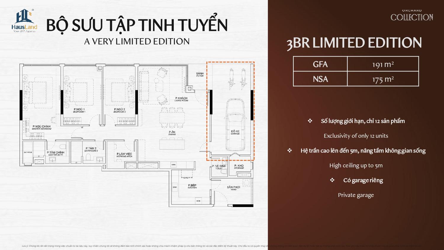 Orchard Collection – Bộ sưu tập đặc quyền giữa lòng đô thị Sycamore 9 Layout căn 3PN Limited Edition Orchard Collection