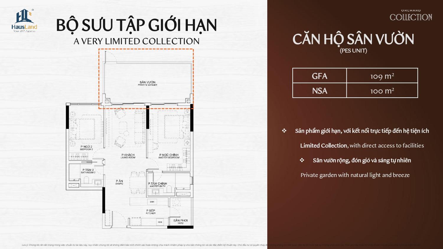Orchard Collection – Bộ sưu tập đặc quyền giữa lòng đô thị Sycamore 8 Layout căn hộ sân vườn Orchard Collection