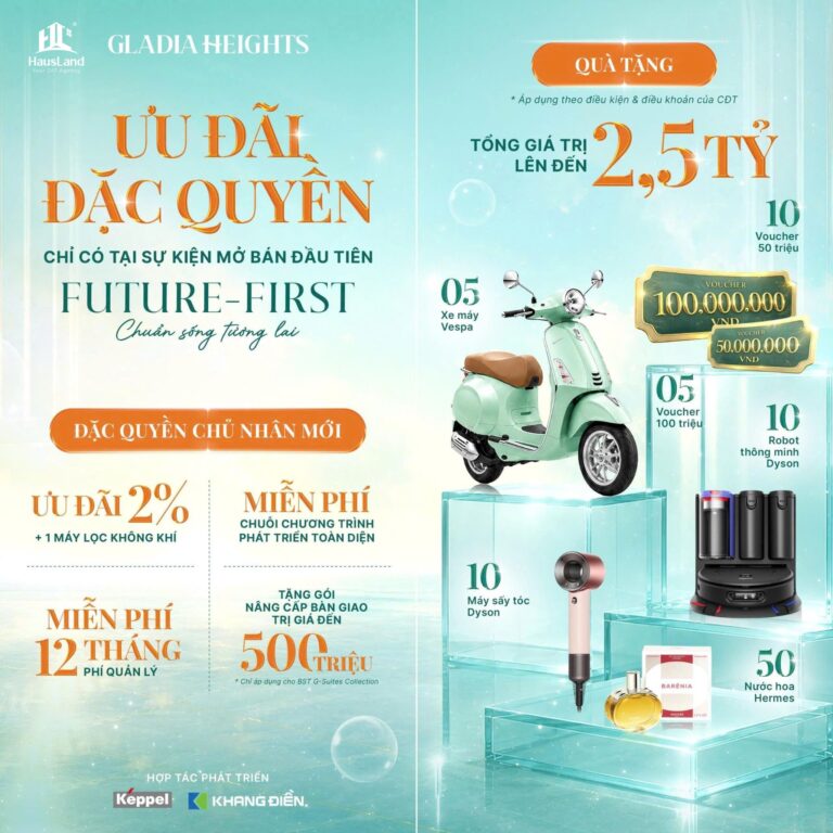 Bùng nổ ưu đãi đặc quyền trong ngày mở bán Gladia Heights 01.08.2026