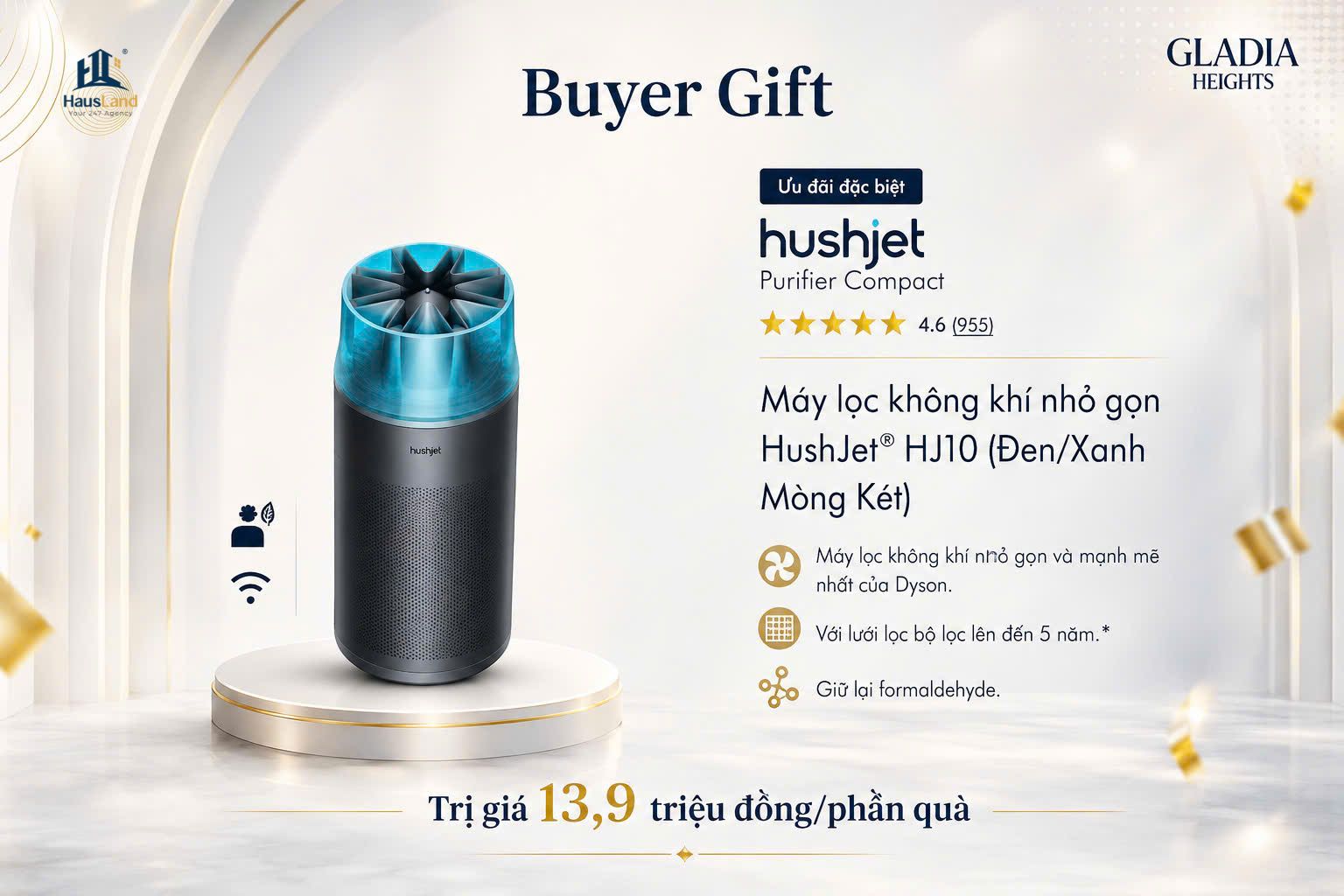 Bùng nổ ưu đãi đặc quyền trong ngày mở bán Gladia Heights 01.08.2026 6 Quà tặng tại sự kiện mở bán Gladia Heights