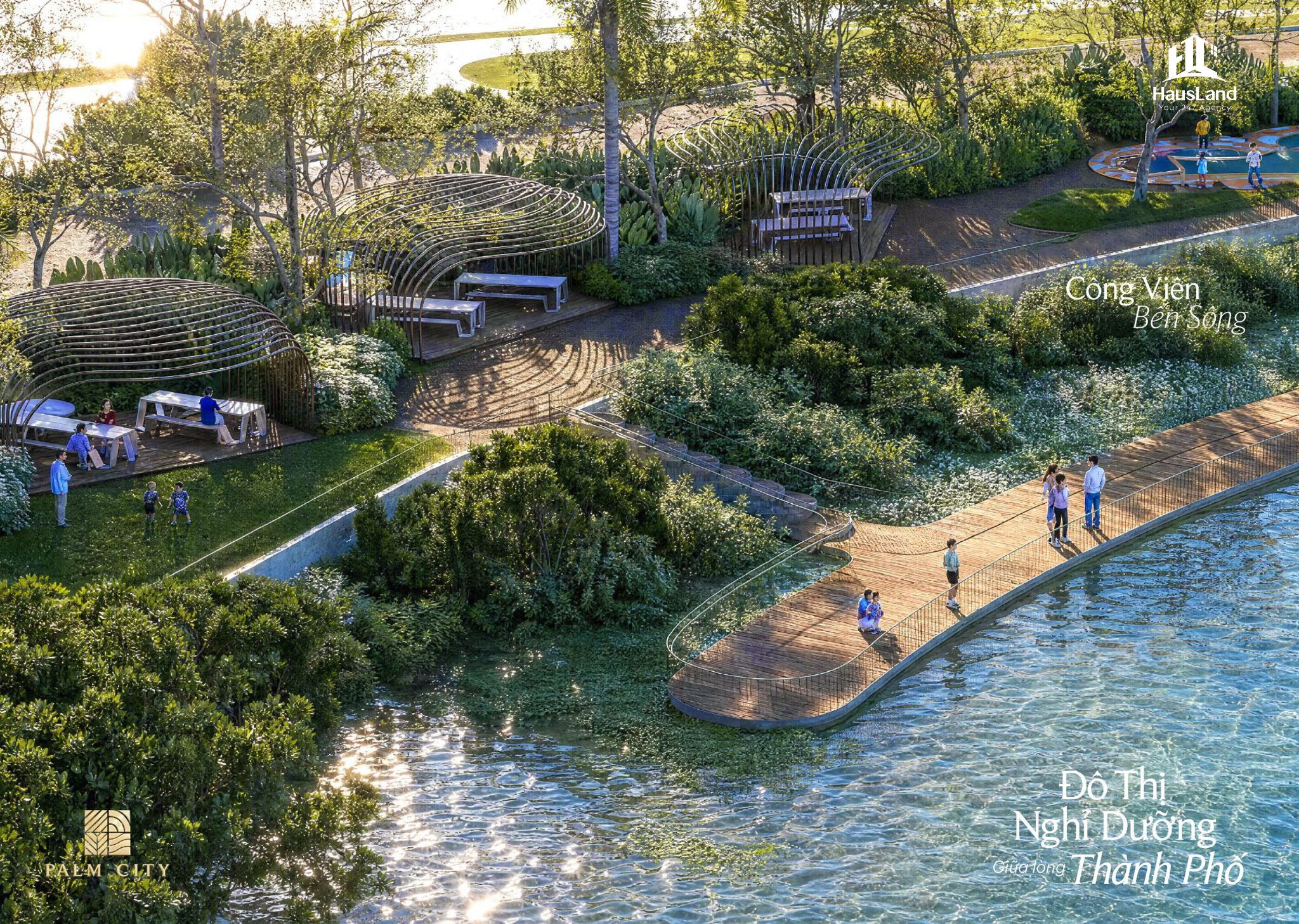 Dự án Palm River: Toàn cảnh giá trị an cư và tiềm năng đầu tư tại Khu Đông TP. HCM 11 Công viên ven sông dự án Palm River
