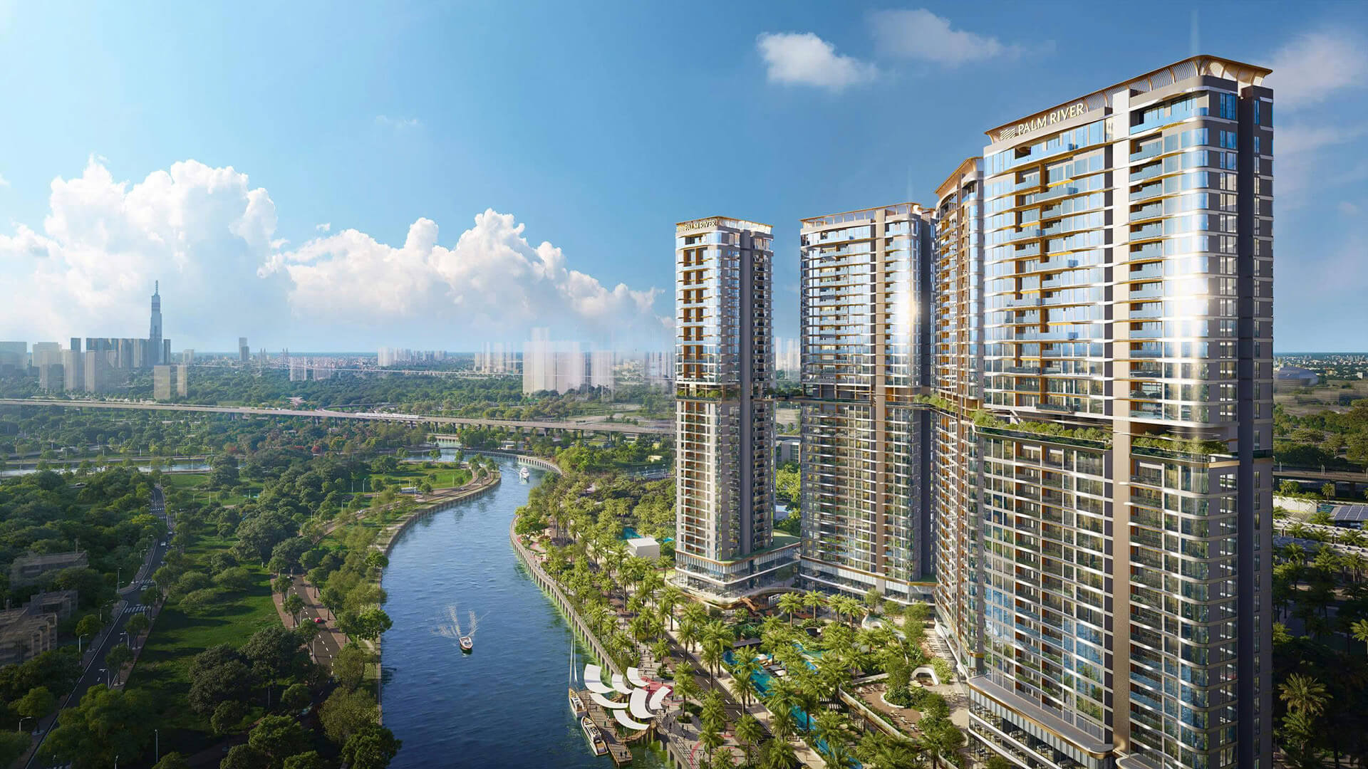 Hinh phoi canh tong quan Palm River 3 HausLand