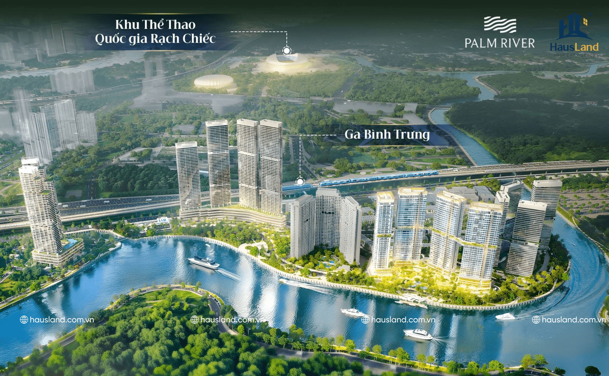 Phân tích và đánh giá mặt bằng Dự án Palm River 7 Toàn cảnh dự án Palm River thuộc đô thị Palm City