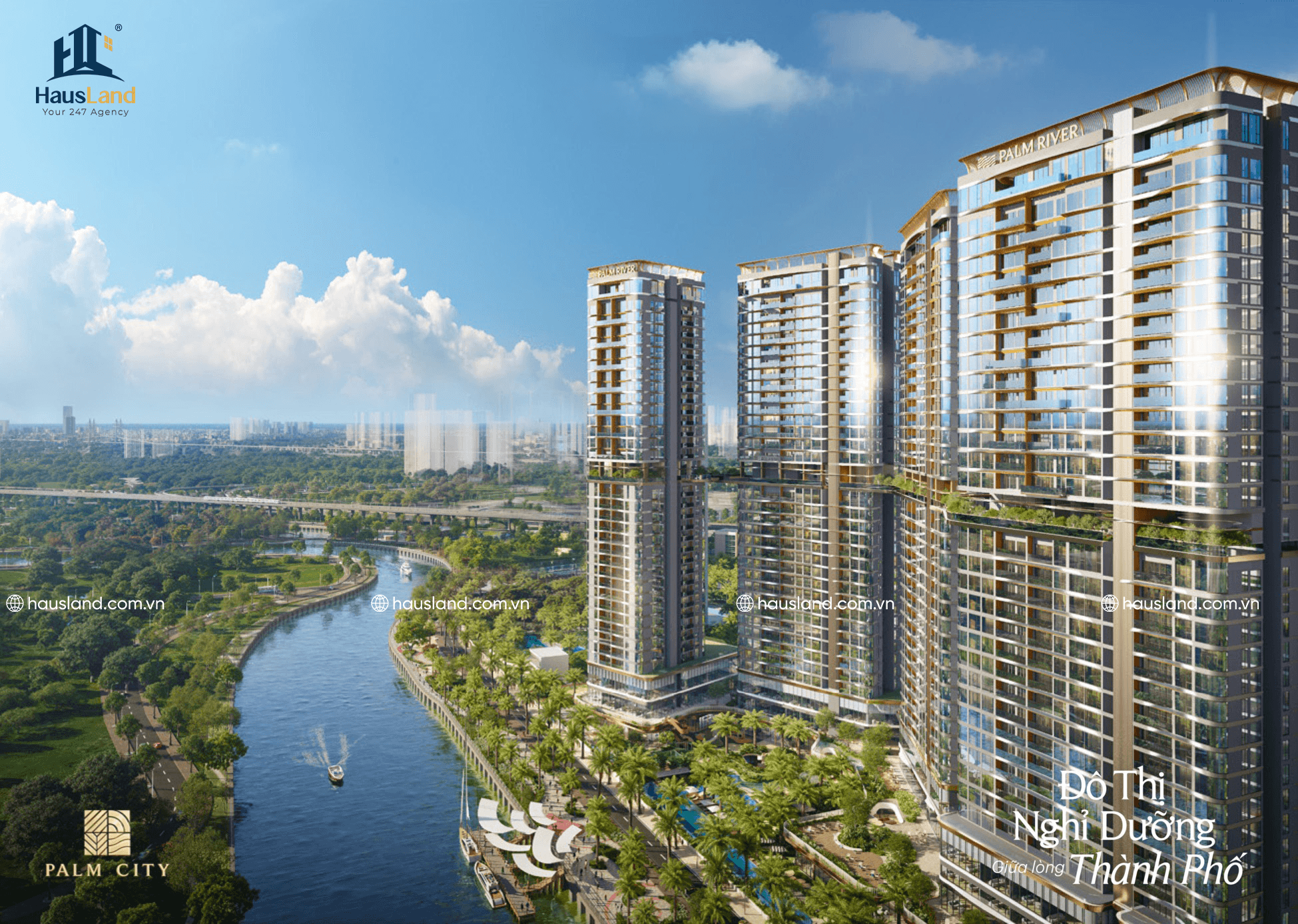 Phân tích và đánh giá mặt bằng Dự án Palm River 4 Phối cảnh Dự án Palm River