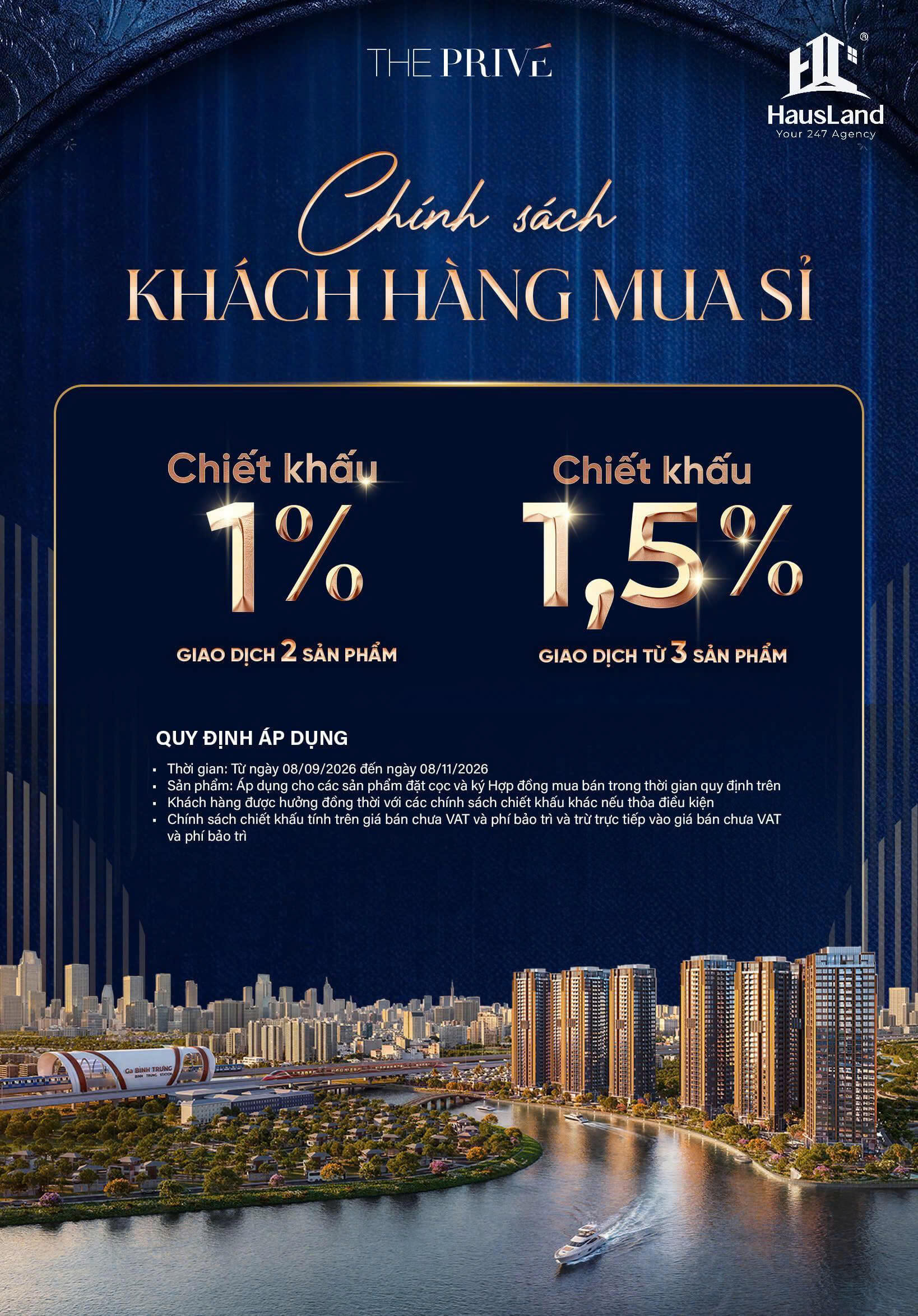 Chính sách thanh toán The Privé - Đòn bẩy tài chính cho một vị thế mới 4 Chính sách thanh toán The Privé - Chiết khấu sỉ