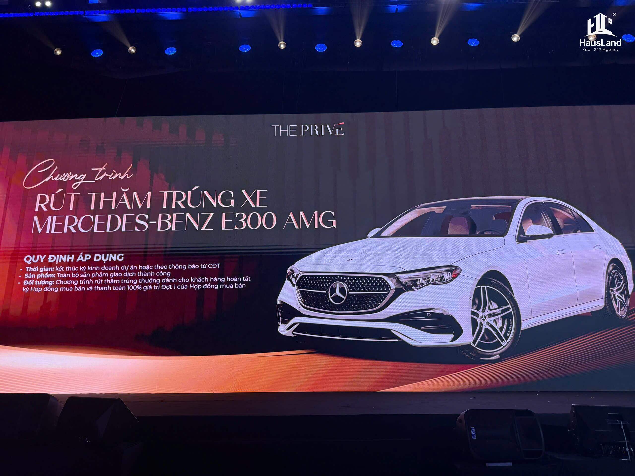 The Privé - Chính thức công bố thông điệp định vị mới "Bán đảo Thịnh vượng" 10 Chương trình rút thăm trúng thưởng xe Mercedes-Benz E300 AMG tại The Privé